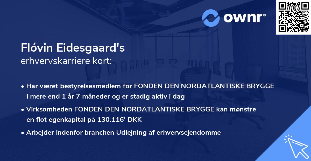 Flóvin Eidesgaard's erhvervskarriere kort