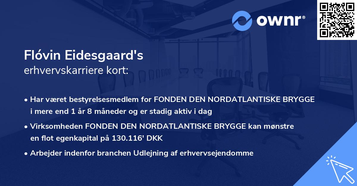 Flóvin Eidesgaard's erhvervskarriere kort
