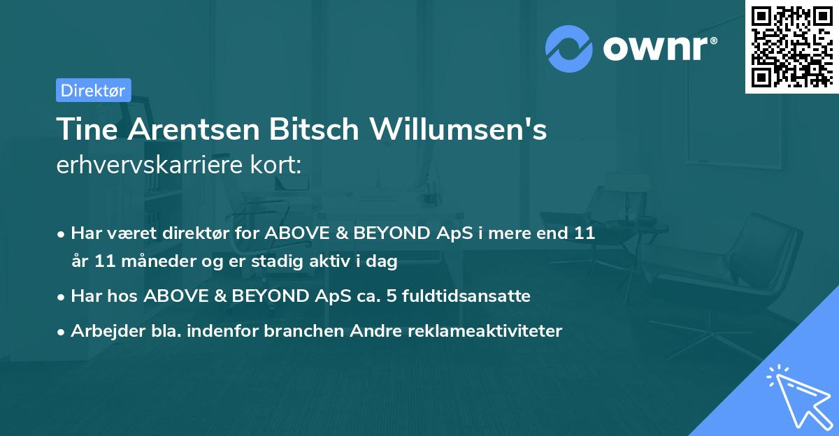 Tine Arentsen Bitsch Willumsen's erhvervskarriere kort