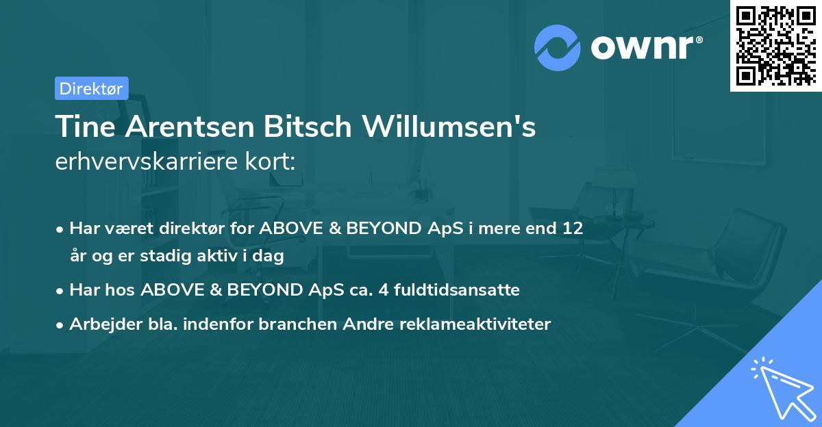Tine Arentsen Bitsch Willumsen's erhvervskarriere kort