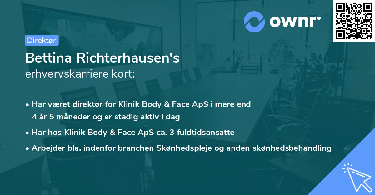 Bettina Richterhausen's erhvervskarriere kort