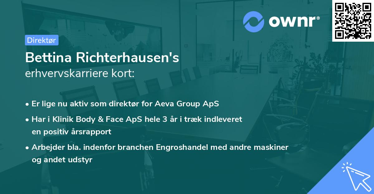 Bettina Richterhausen's erhvervskarriere kort