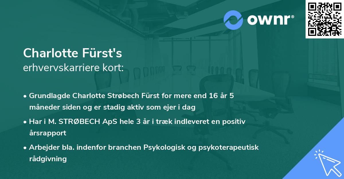 Charlotte Fürst's erhvervskarriere kort
