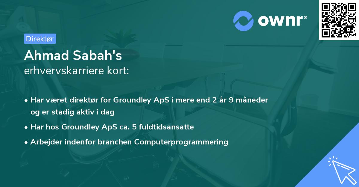 Ahmad Sabah's erhvervskarriere kort