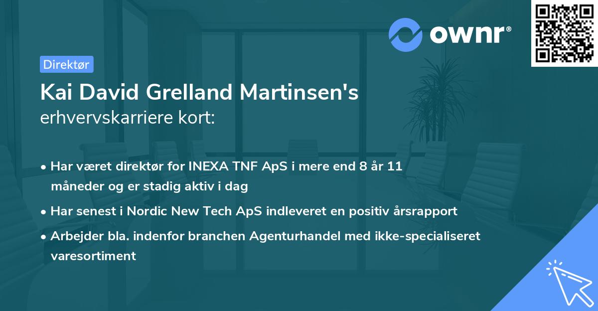 Kai David Grelland Martinsen's erhvervskarriere kort