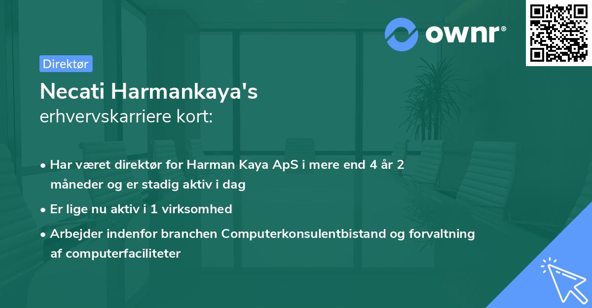 Necati Harmankaya's erhvervskarriere kort