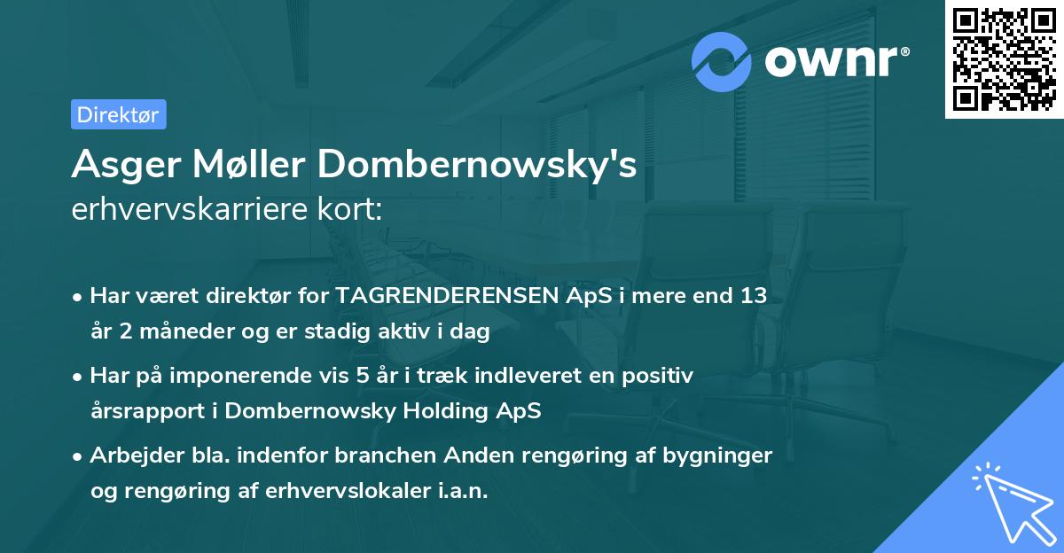 Asger Møller Dombernowsky's erhvervskarriere kort
