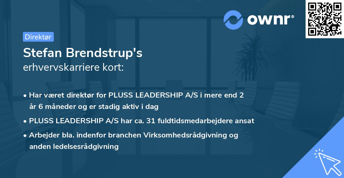 Stefan Brendstrup's erhvervskarriere kort