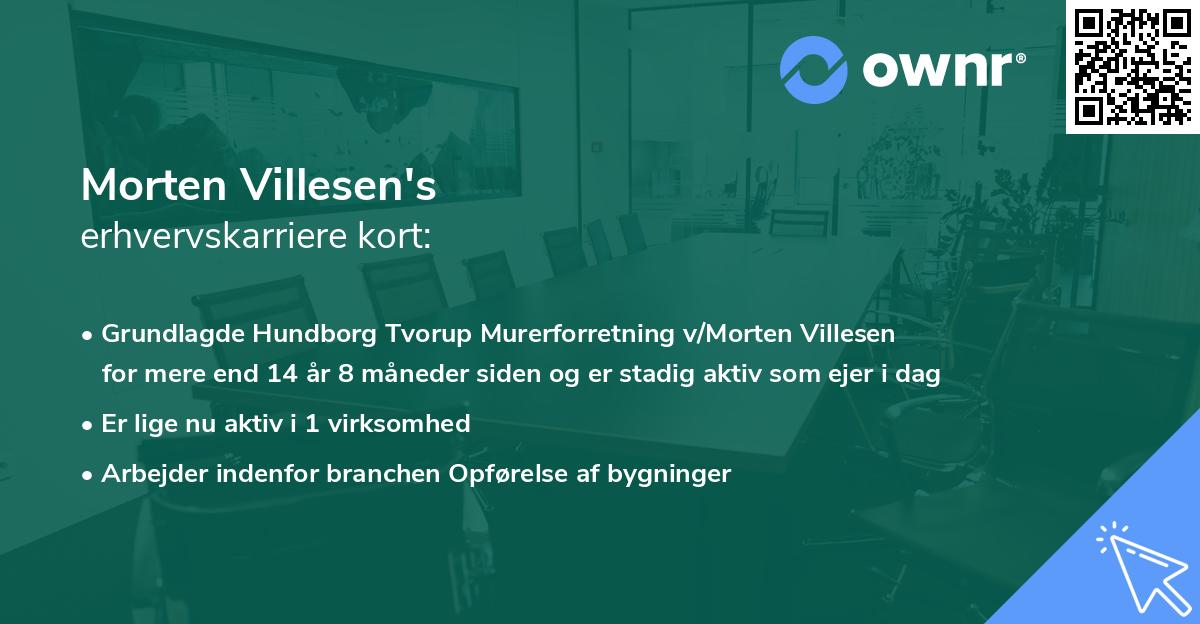 Morten Villesen's erhvervskarriere kort