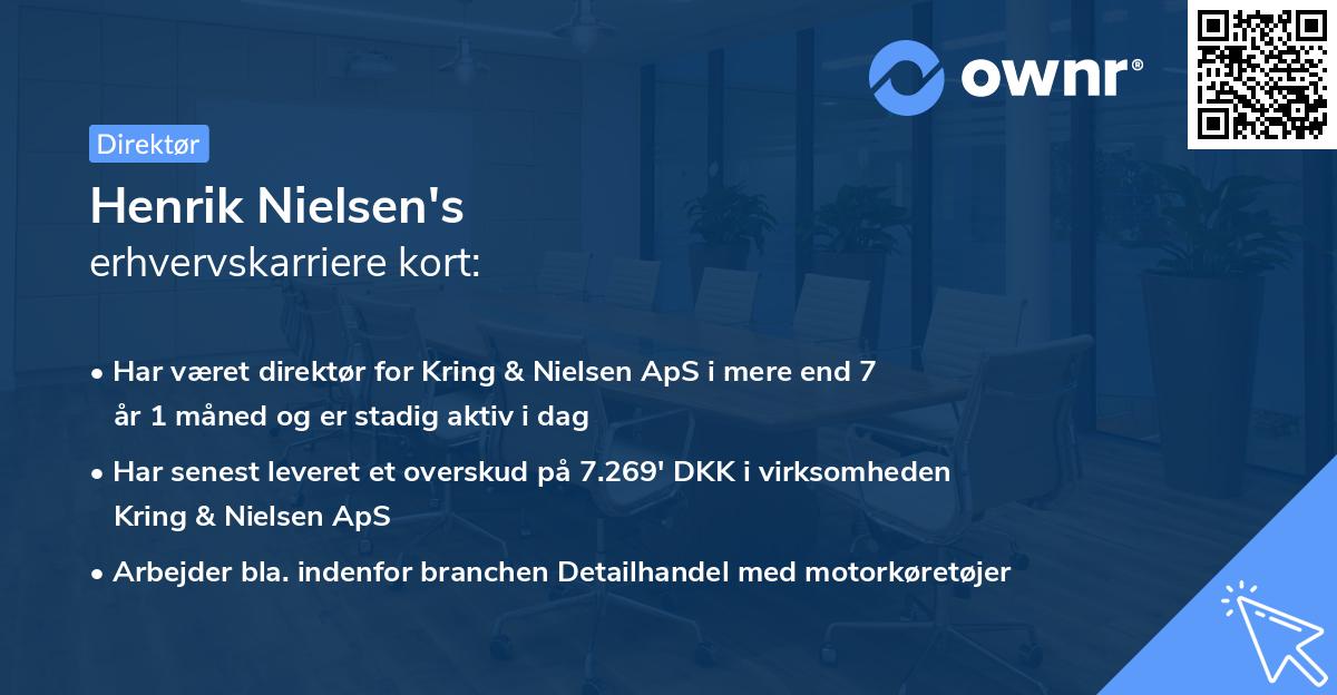 Henrik Nielsen's erhvervskarriere kort