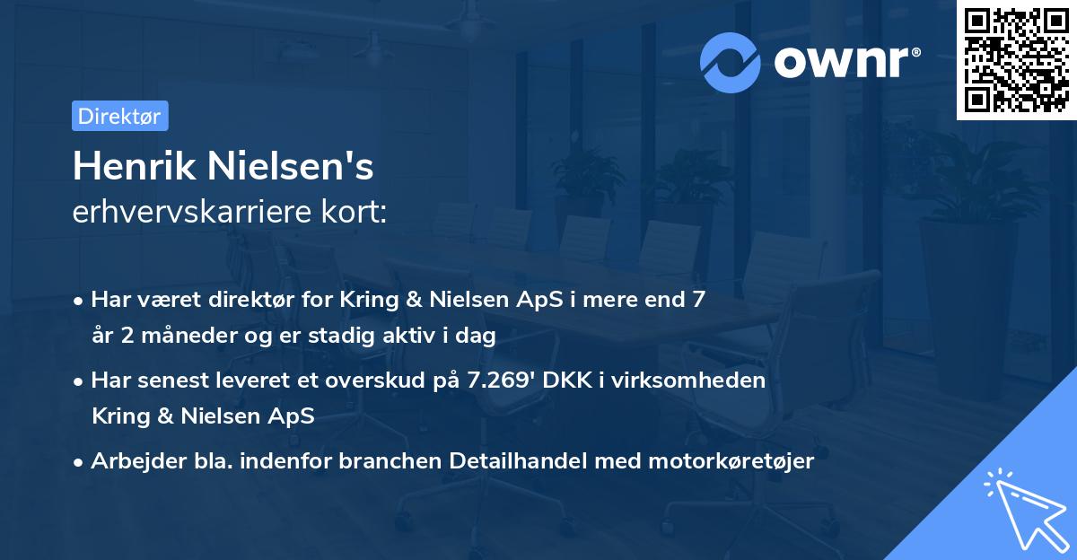 Henrik Nielsen's erhvervskarriere kort