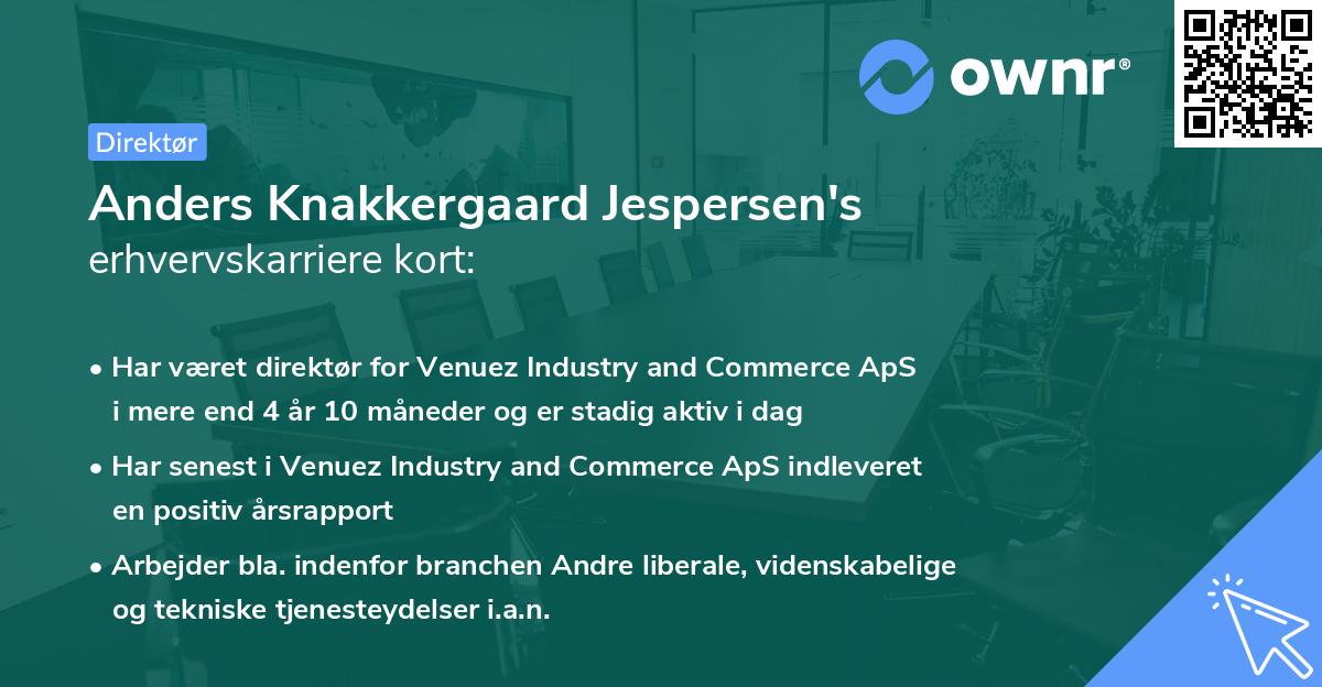 Anders Knakkergaard Jespersen's erhvervskarriere kort