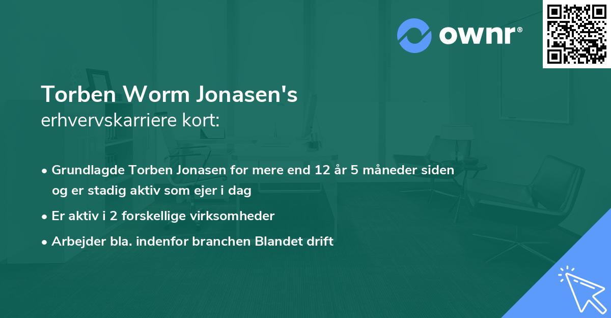 Torben Worm Jonasen's erhvervskarriere kort