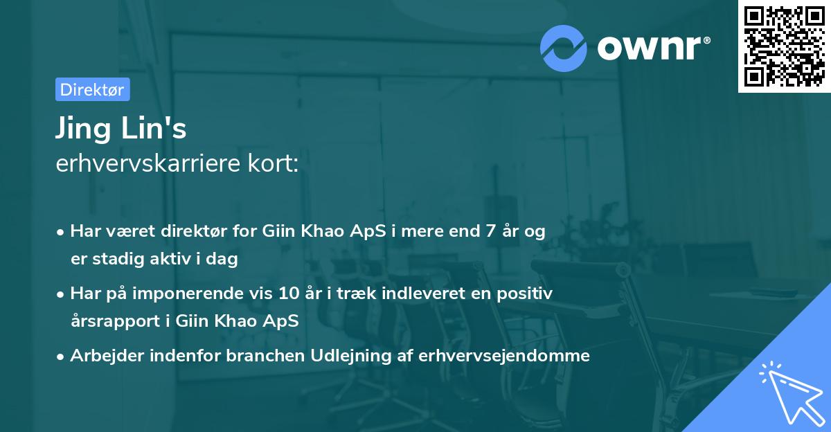 Jing Lin's erhvervskarriere kort