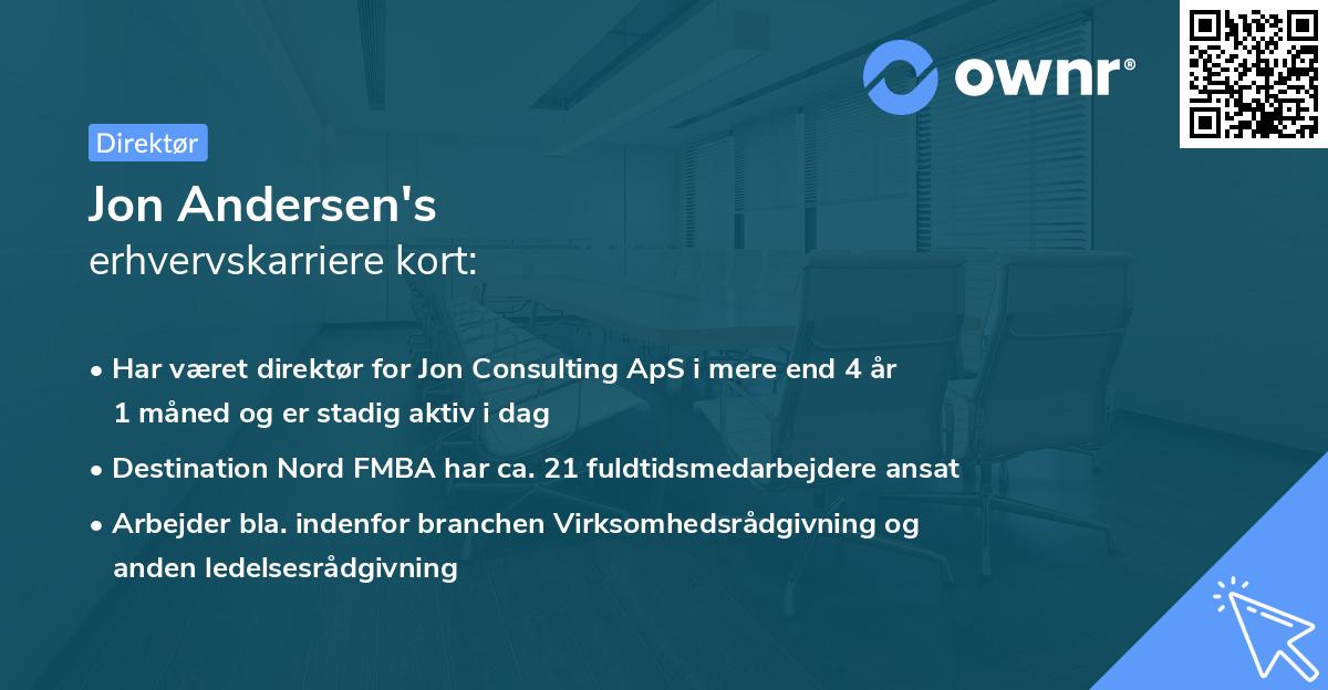 Jon Andersen's erhvervskarriere kort