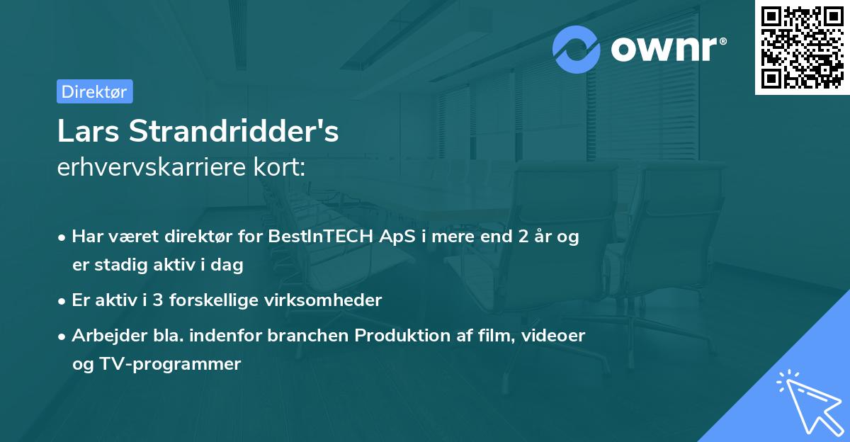 Lars Strandridder's erhvervskarriere kort
