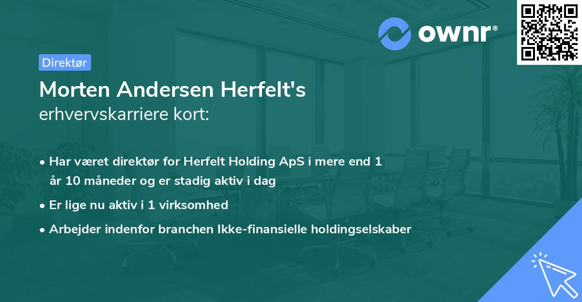 Morten Andersen Herfelt's erhvervskarriere kort