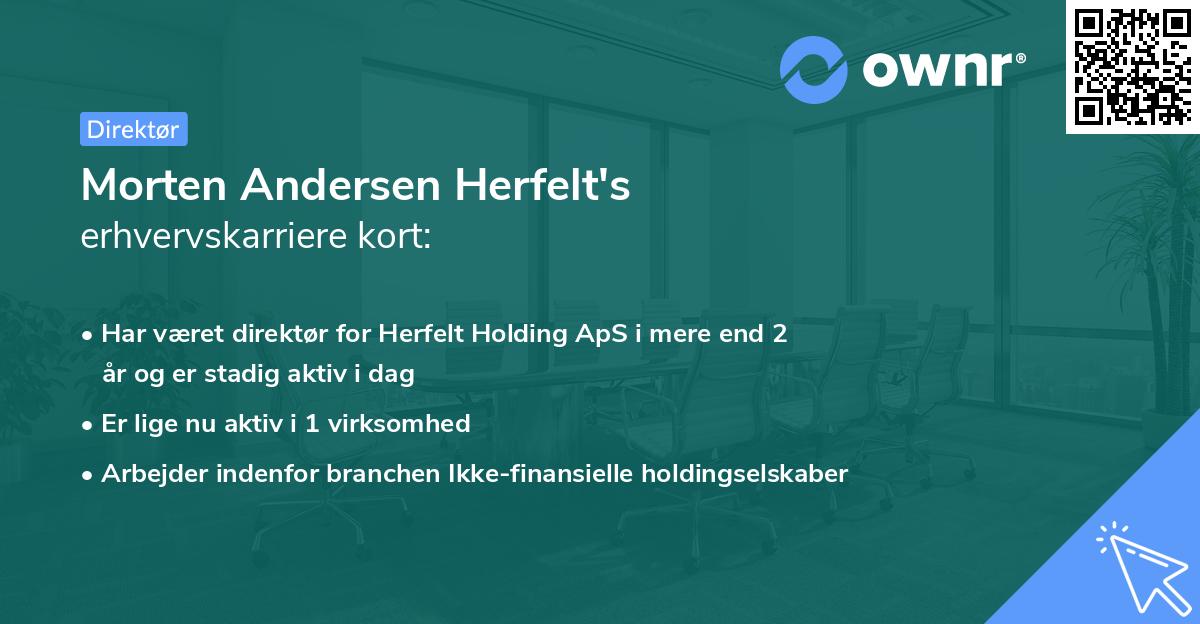 Morten Andersen Herfelt's erhvervskarriere kort