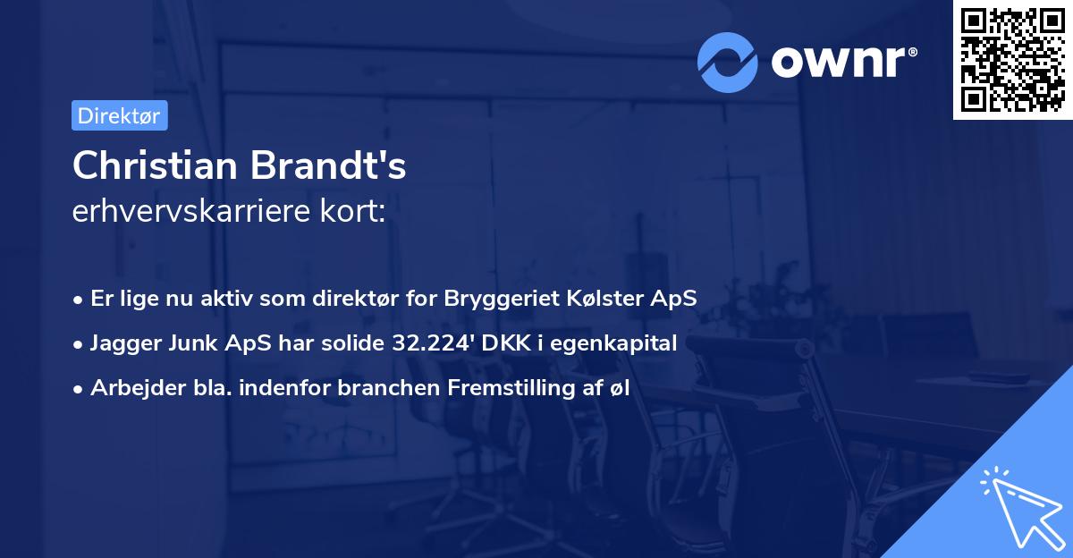 Christian Brandt's erhvervskarriere kort
