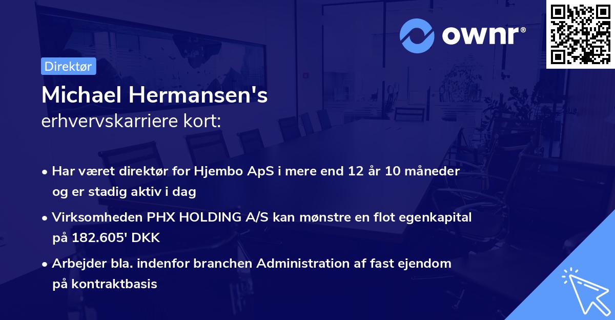 Michael Hermansen's erhvervskarriere kort