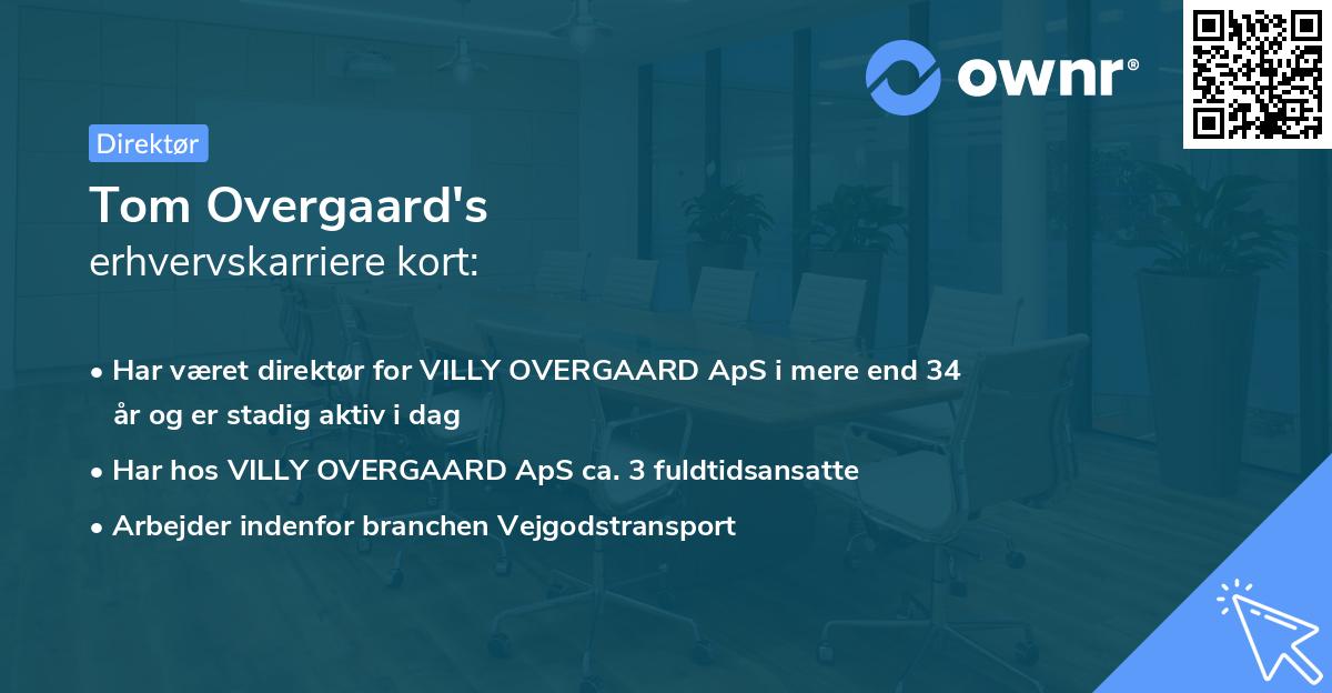 Tom Overgaard's erhvervskarriere kort