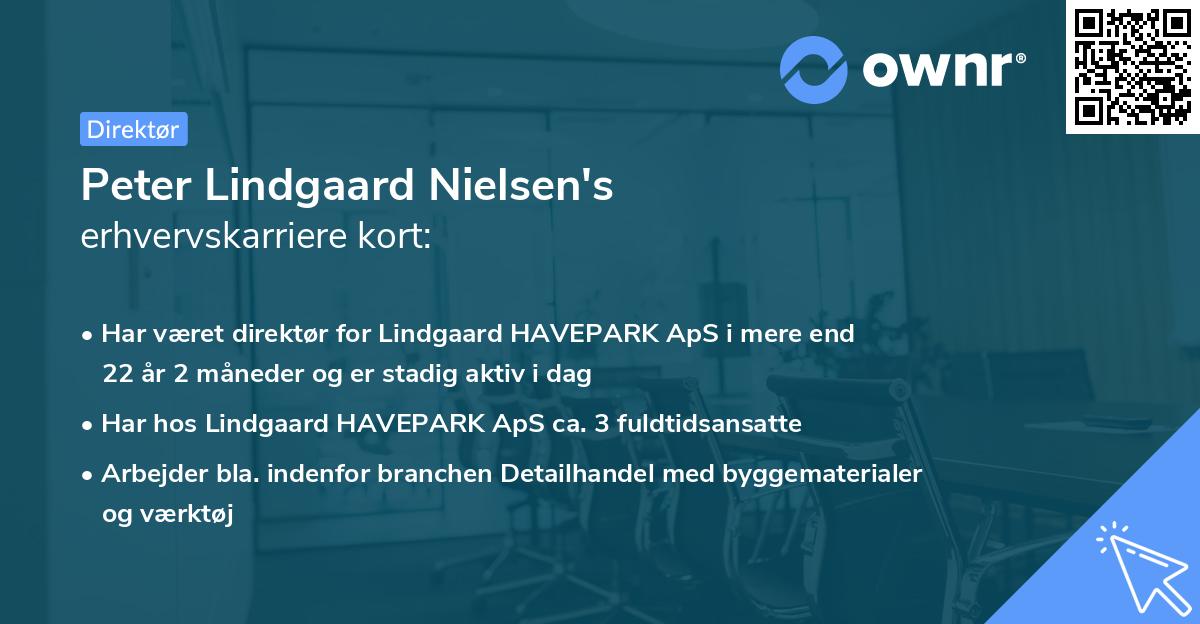 Peter Lindgaard Nielsen's erhvervskarriere kort