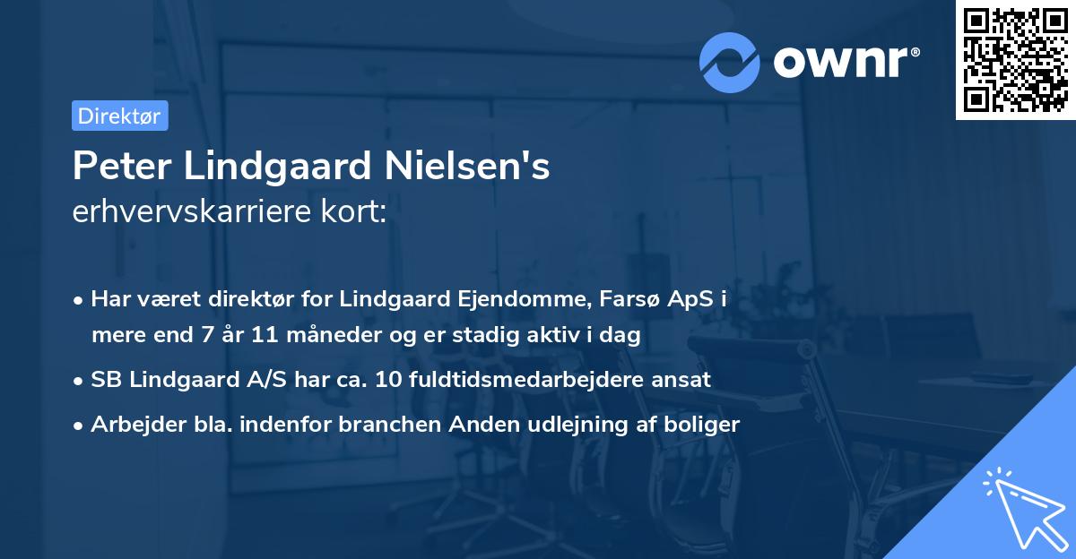 Peter Lindgaard Nielsen's erhvervskarriere kort