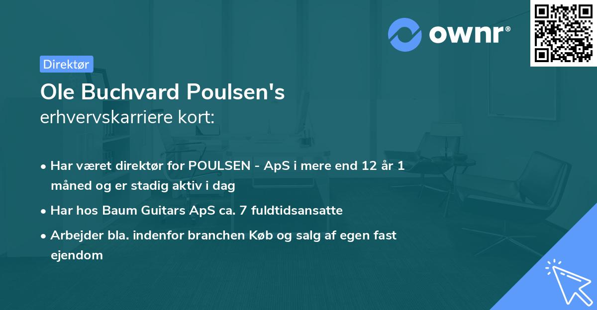 Ole Buchvard Poulsen's erhvervskarriere kort