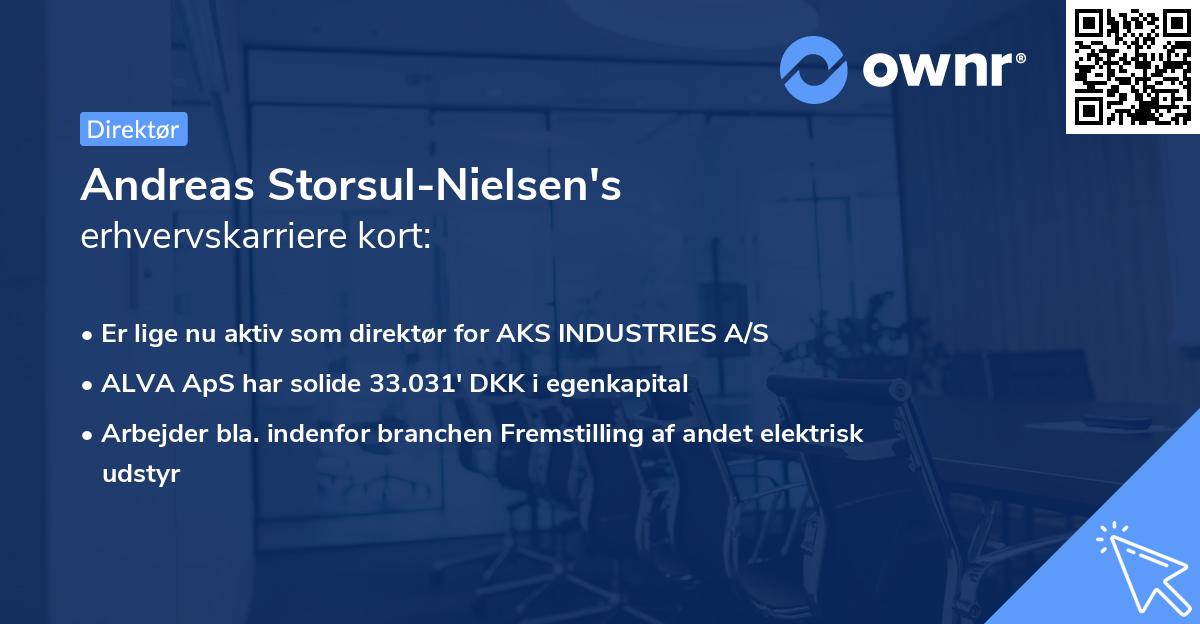 Andreas Storsul-Nielsen's erhvervskarriere kort