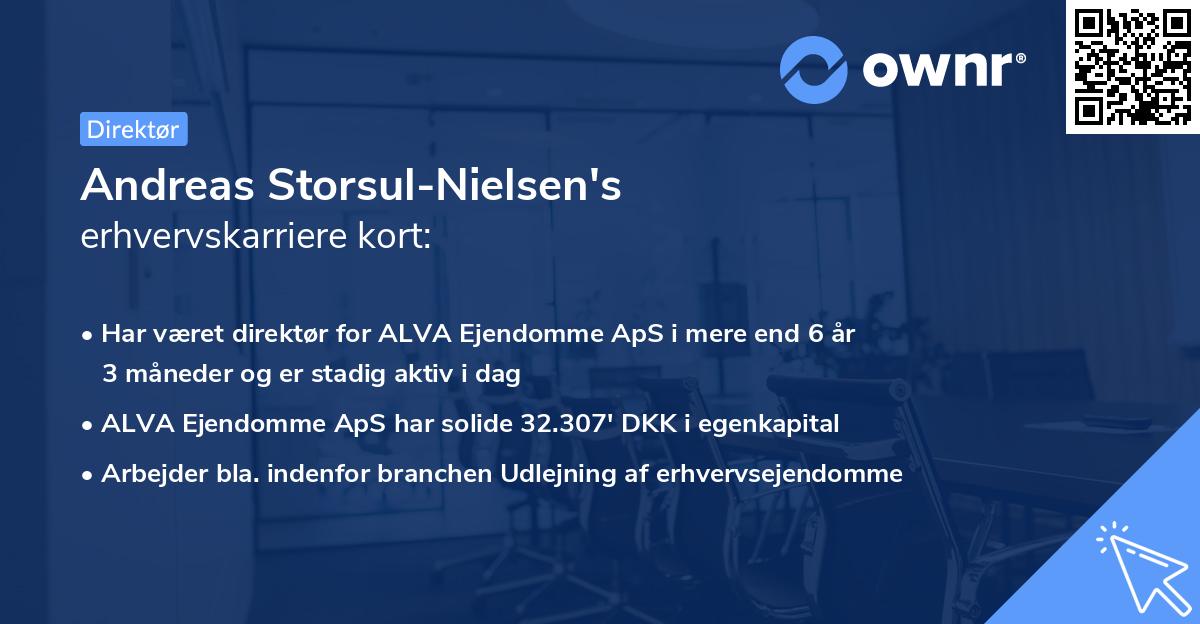 Andreas Storsul-Nielsen's erhvervskarriere kort