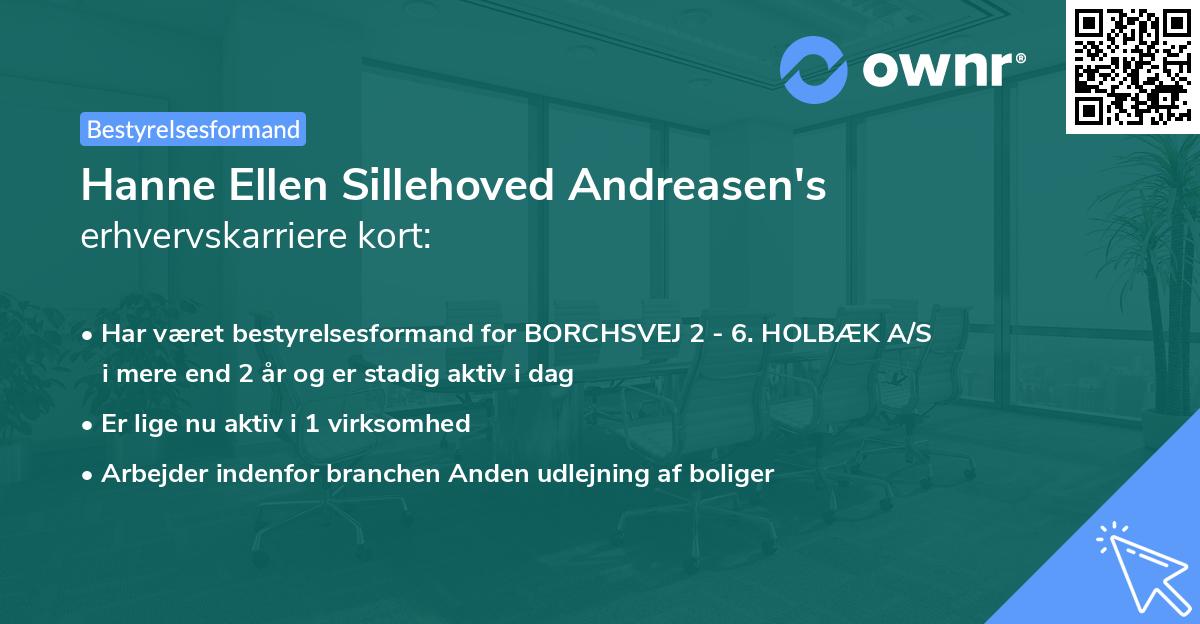 Hanne Ellen Sillehoved Andreasen's erhvervskarriere kort