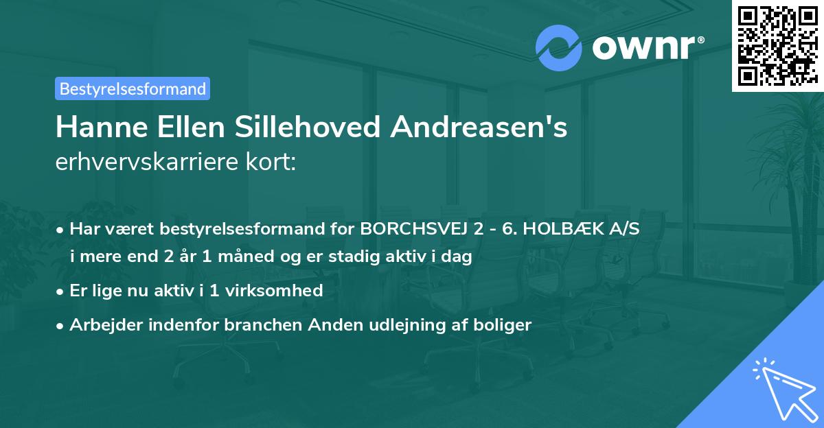 Hanne Ellen Sillehoved Andreasen's erhvervskarriere kort