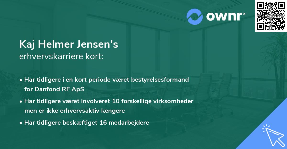 Kaj Helmer Jensen's erhvervskarriere kort