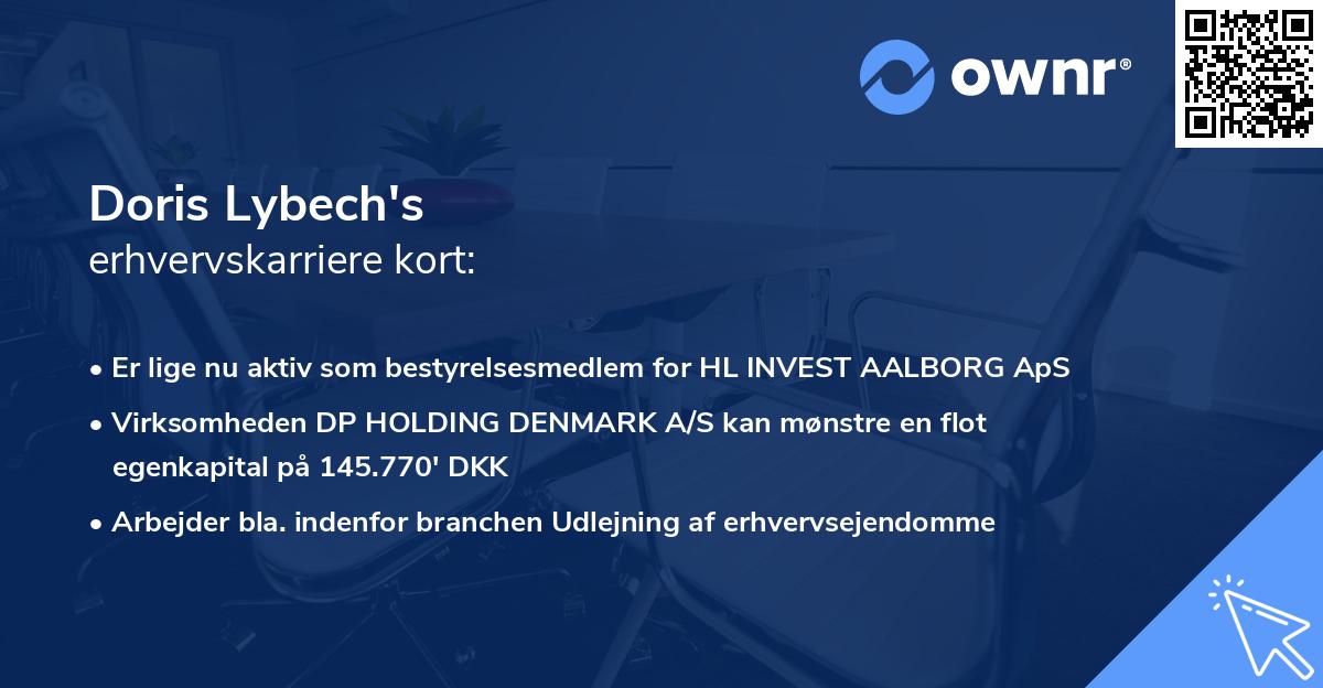 Doris Lybech's erhvervskarriere kort