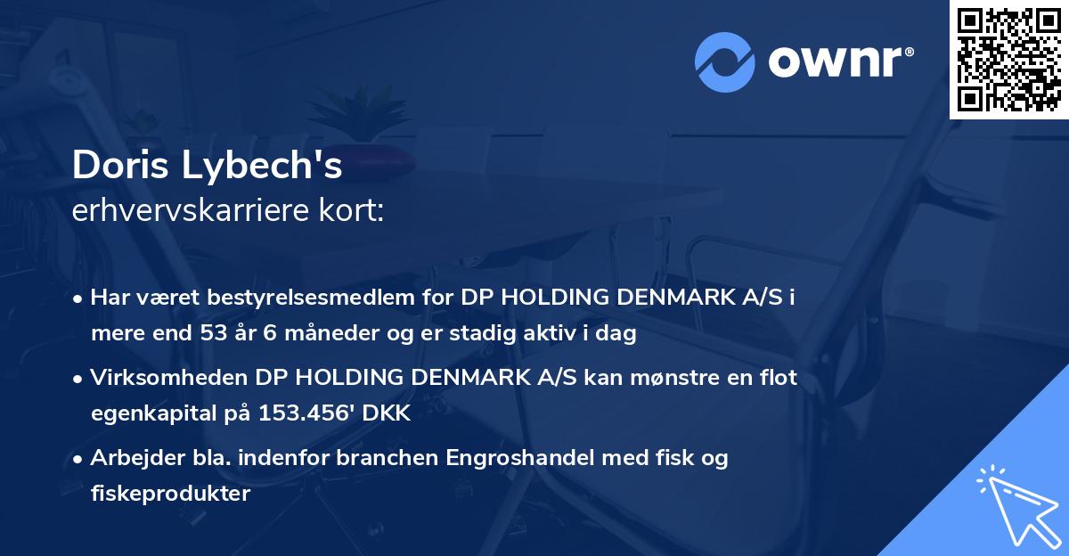 Doris Lybech's erhvervskarriere kort