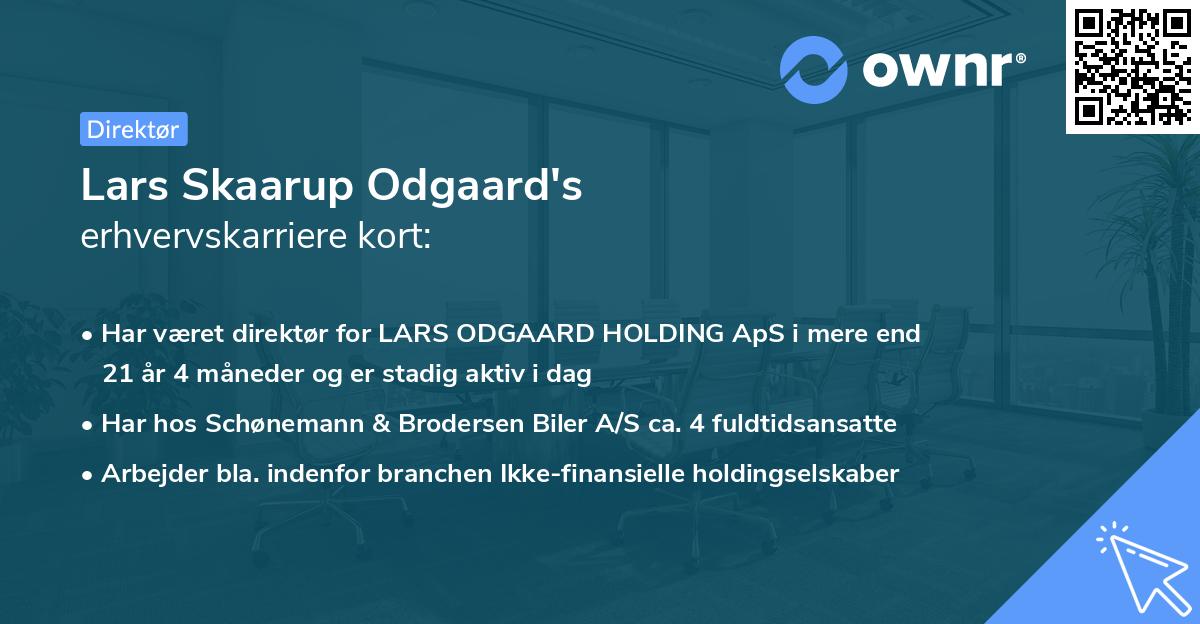 Lars Skaarup Odgaard's erhvervskarriere kort