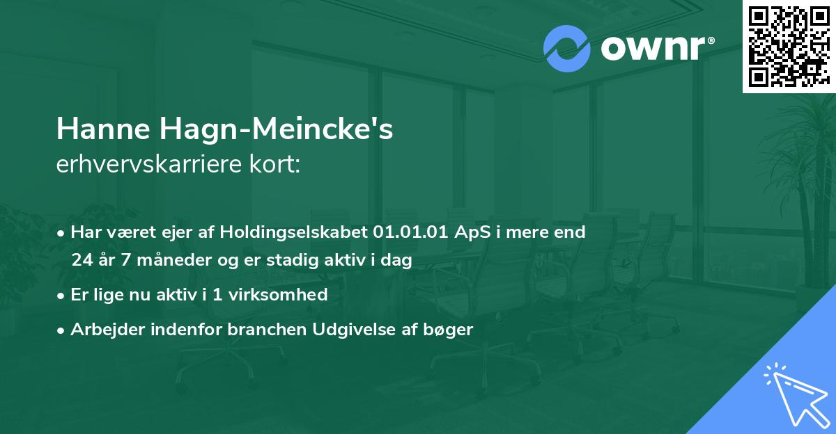 Hanne Hagn-Meincke's erhvervskarriere kort