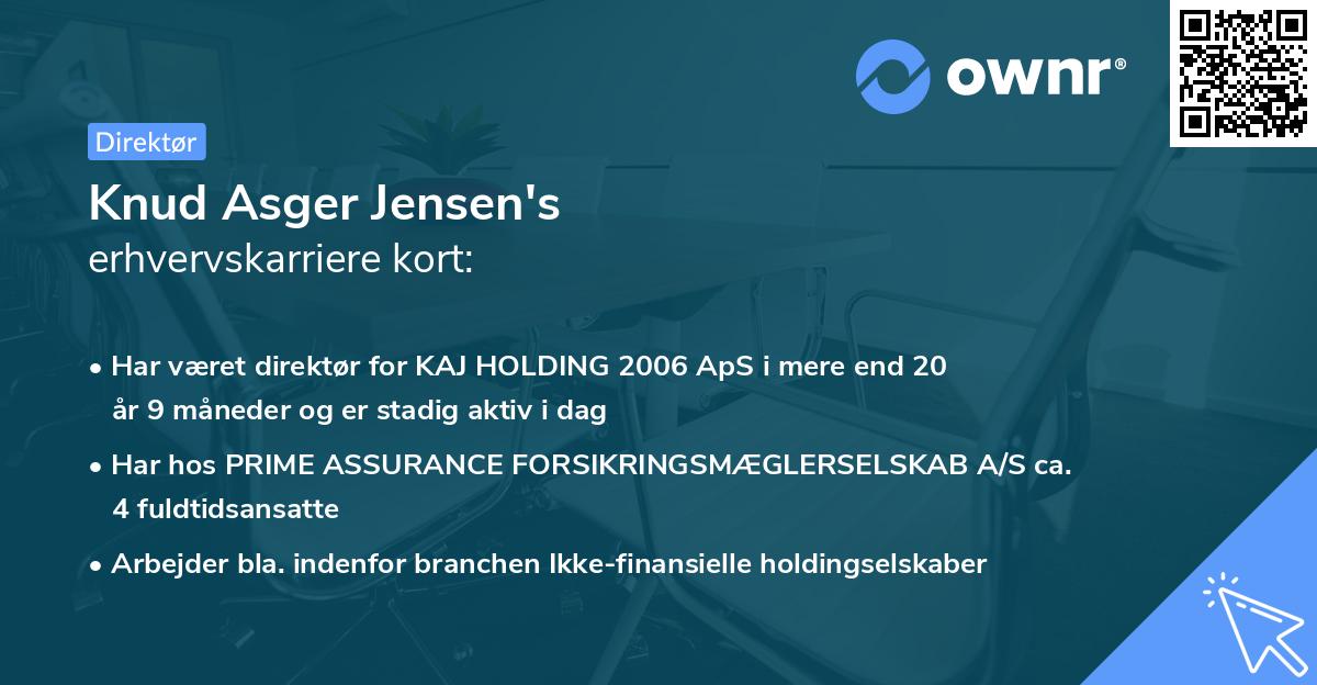 Knud Asger Jensen's erhvervskarriere kort