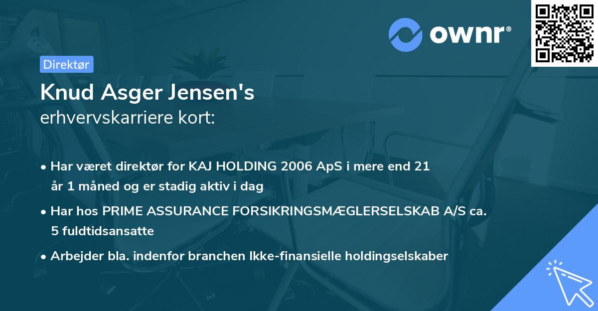 Knud Asger Jensen's erhvervskarriere kort