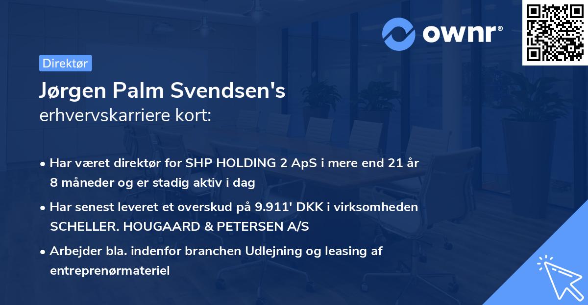Jørgen Palm Svendsen's erhvervskarriere kort
