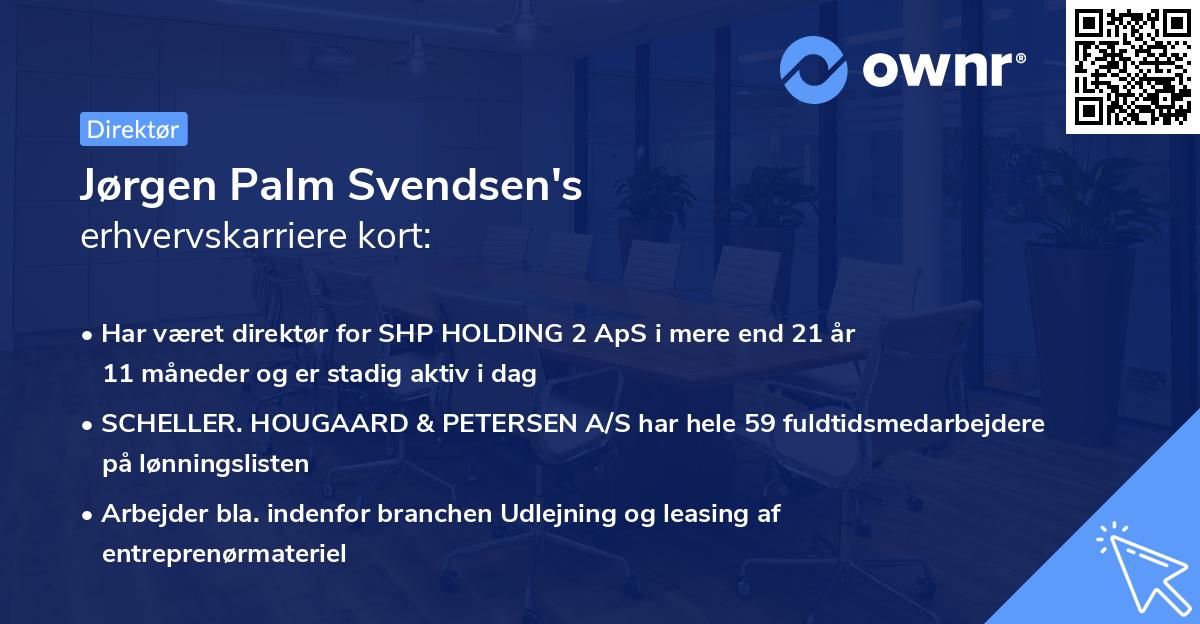 Jørgen Palm Svendsen's erhvervskarriere kort