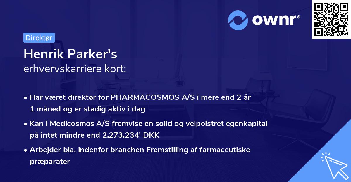 Henrik Parker's erhvervskarriere kort