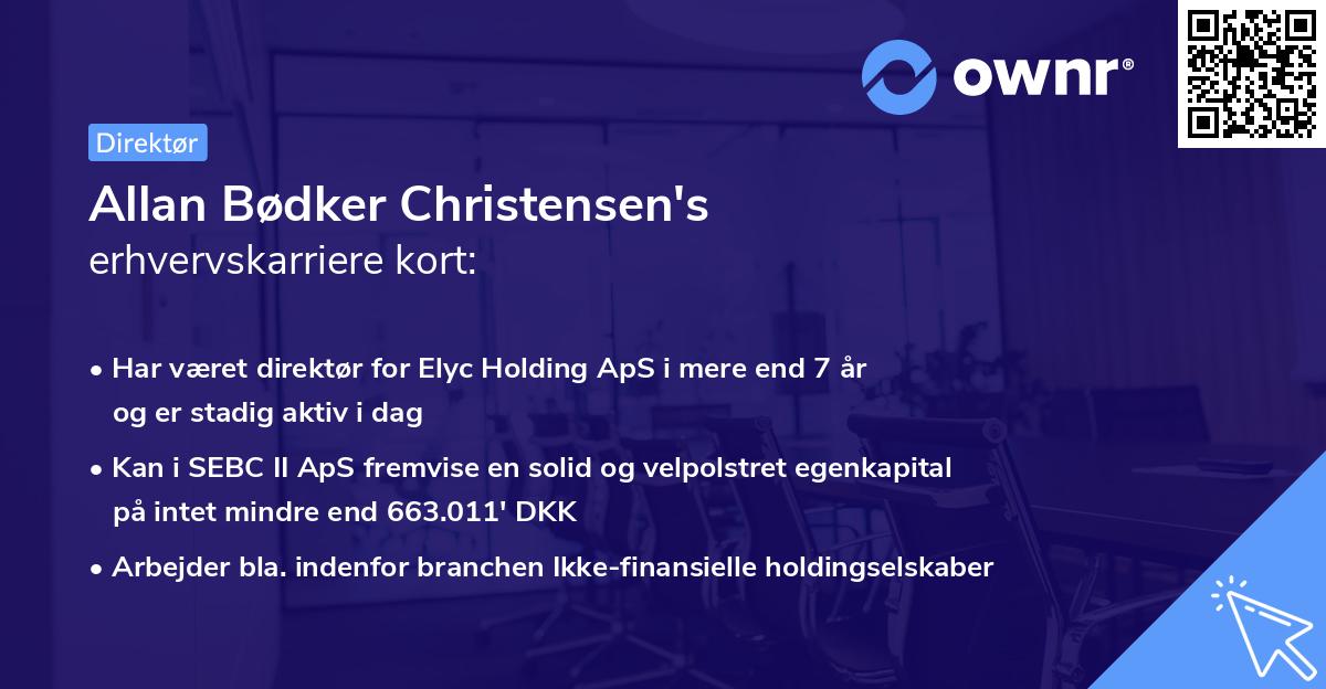 Allan Bødker Christensen's erhvervskarriere kort