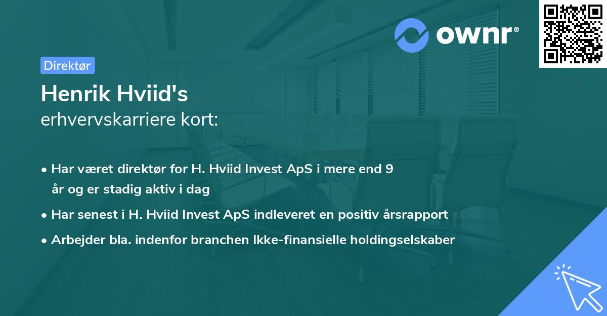Henrik Hviid's erhvervskarriere kort