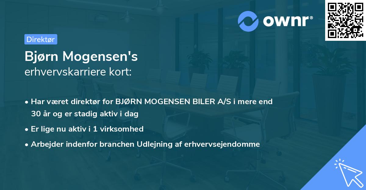 Bjørn Mogensen's erhvervskarriere kort