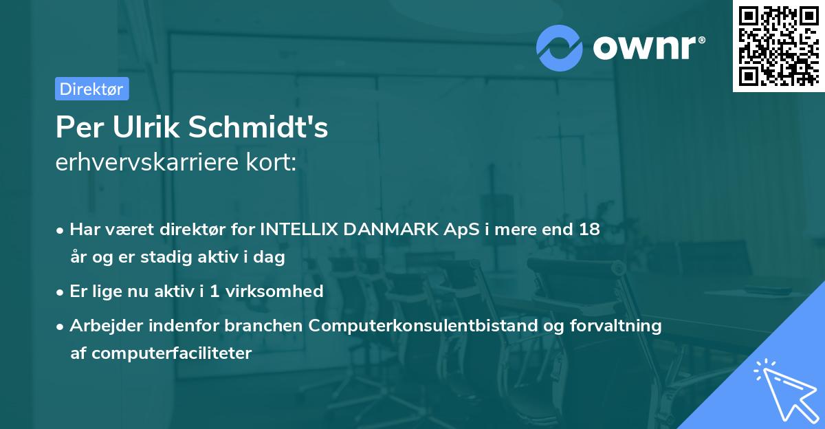Per Ulrik Schmidt's erhvervskarriere kort