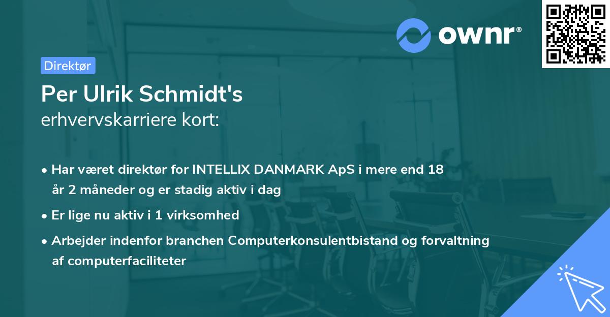 Per Ulrik Schmidt's erhvervskarriere kort
