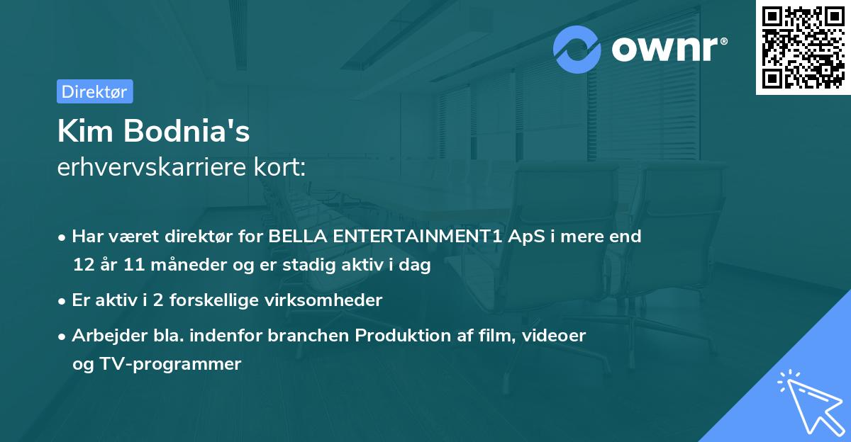 Kim Bodnia's erhvervskarriere kort