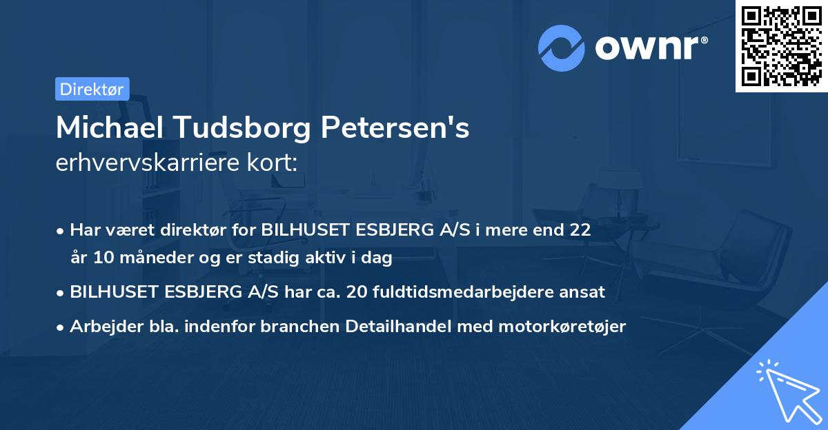 Michael Tudsborg Petersen's erhvervskarriere kort
