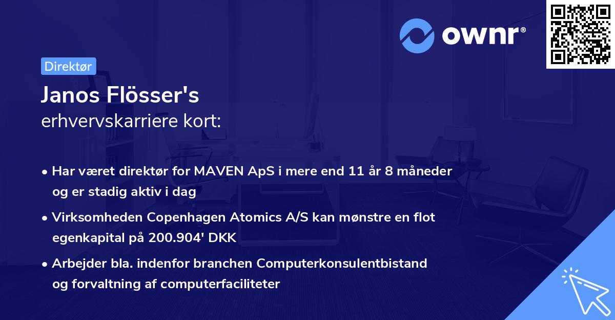 Janos Flösser's erhvervskarriere kort